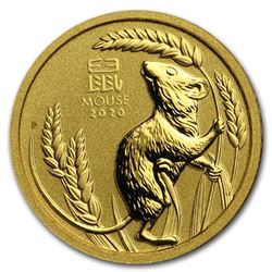 2020 Australia 1/20 oz Gold Lunar Mouse BU (Series 3)