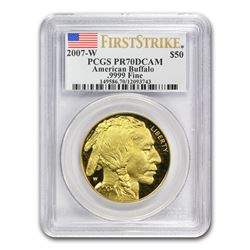 2007-W 1 oz Proof Gold Buffalo PR-70 PCGS (FirstStrike®)