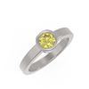 Image 3 : 0.50 ctw Fancy Yellow Diamond Ring 18K White Gold