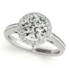 Image 2 : 1.05 ctw Certified VS/SI Diamond Solitaire Halo Ring 18k 2Tone Gold