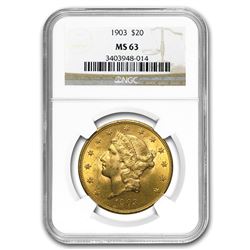 1903 $20 Liberty Gold Double Eagle MS-63 NGC