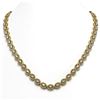 Image 1 : 21.69 ctw Oval Cut Diamond Micro Pave Necklace 18K Yellow Gold