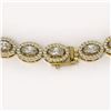 Image 3 : 21.69 ctw Oval Cut Diamond Micro Pave Necklace 18K Yellow Gold