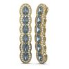 Image 2 : 7.21 ctw Blue Topaz & Diamond Earrings 18K Yellow Gold