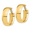 Image 2 : 14k Yellow Gold Omega Back Hoop Earrings - 10x32 mm