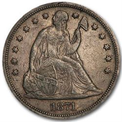 1871 Liberty Seated Dollar XF