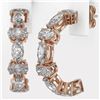 Image 3 : 4.16 ctw Oval Cut Diamond Designer Earrings 18K Rose Gold
