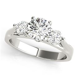 1.25 ctw VS/SI Diamond 3 Stone Ring 14k White Gold