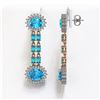 Image 2 : 12.82 ctw Swiss Topaz & Diamond Earrings 14K Rose Gold