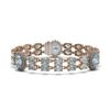 Image 1 : 24.44 ctw Aquamarine & Diamond Bracelet 14K Rose Gold
