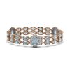 Image 2 : 24.44 ctw Aquamarine & Diamond Bracelet 14K Rose Gold