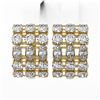 Image 2 : 6.3 ctw Oval Diamond Designer Earrings 18K Yellow Gold