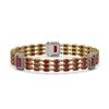 Image 1 : 29.64 ctw Ruby & Diamond Bracelet 14K Yellow Gold