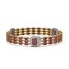 Image 2 : 29.64 ctw Ruby & Diamond Bracelet 14K Yellow Gold