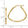 Image 2 : 14k Yellow Gold Polished Twisted Fancy Hoop Earrings