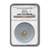Image 1 : 1875 Indian Octagonal 25¢ Gold MS-64 NGC (PL, BG-797)