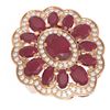 Image 3 : 8.61 ctw Ruby & Diamond Ring 18K Rose Gold