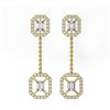 Image 2 : 2 ctw Diamond Designer Earrings 18K Yellow Gold