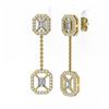 Image 3 : 2 ctw Diamond Designer Earrings 18K Yellow Gold