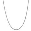Image 2 : 14k White Gold 3 mm Parisian Wheat Chain - 22 in.