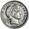 Image 1 : 1907 Barber Dime AU (Details)