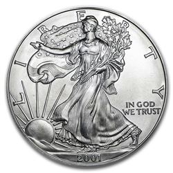2001 1 oz Silver American Eagle BU