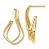 Image 1 : 14k Yellow Gold Polished Fancy Post Earrings - 32 mm