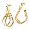 Image 2 : 14k Yellow Gold Polished Fancy Post Earrings - 32 mm