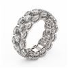 Image 2 : 7.42 ctw Princess & Marquise Diamond Eternity Band 18K White Gold