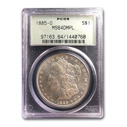 1885-O Morgan Dollar MS-64 DMPL PCGS