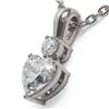 Image 3 : 0.6 ctw Heart Diamond Designer Necklace 18K White Gold