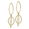 Image 2 : 14k Yellow Gold Dangle Textured Threader Earrings
