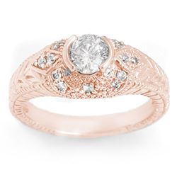 0.75 ctw Certified VS/SI Diamond Ring 14k Rose Gold