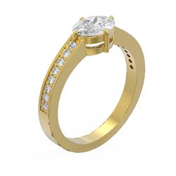 1.26 ctw Oval Diamond Ring 18K Yellow Gold