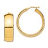 Image 1 : 14k Two-Tone Polished Hoop Earrings - 3x31 mm