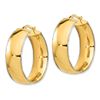 Image 2 : 14k Two-Tone Polished Hoop Earrings - 3x31 mm