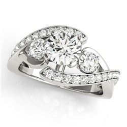 2.26 ctw Certified VS/SI Diamond Bypass Ring 14k White Gold
