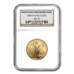 2006-W 1/2 oz Burnished Gold American Eagle MS-70 NGC