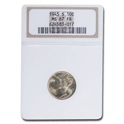 1945-S Mercury Dime MS-67 NGC (FB)