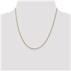 Image 2 : 14k Gold Semi-Solid 1.55 mm Wheat Chain Necklace - 20 in.