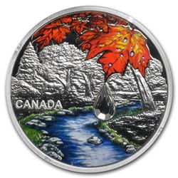 2017 Canada 1 oz Silver $20 Jewel of the Rain: Sugar Maple Leaves