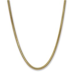 Classic Round Snake 14k Gold Necklace - 24 in.