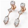 Image 1 : 1.85 ctw Marquise Cut Diamond Designer Earrings 18K Rose Gold