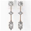 Image 2 : 1.85 ctw Marquise Cut Diamond Designer Earrings 18K Rose Gold