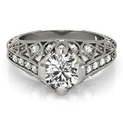 1.25 ctw Certified VS/SI Diamond Antique Ring 18k White Gold