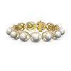 Image 3 : 4.45 ctw Diamond & Pearl Bracelet 18K Yellow Gold