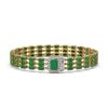 Image 1 : 28.74 ctw Emerald & Diamond Bracelet 14K Yellow Gold