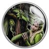 Image 1 : 1 oz Silver Colorized Round - Anne Stokes Dragon: Kindred Spirits