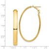 Image 2 : 14k Yellow Gold Oval Omega Back Hoop Earrings - 5x29 mm