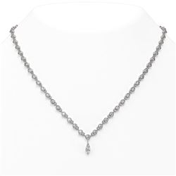 11.5 ctw Marquise Cut Diamond Designer Necklace 18K White Gold